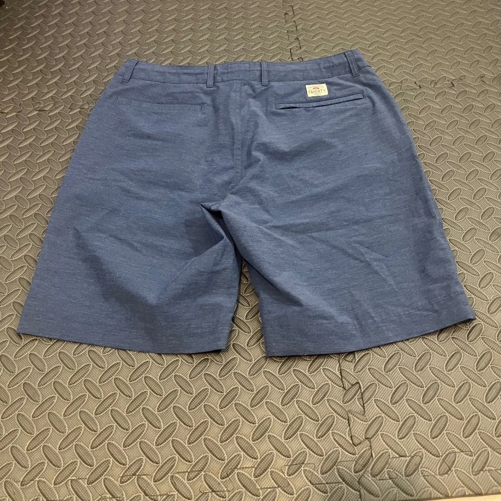 Faherty All Day Shorts Mens 34 Blue Recycled Stretch Hybrid MSC0012